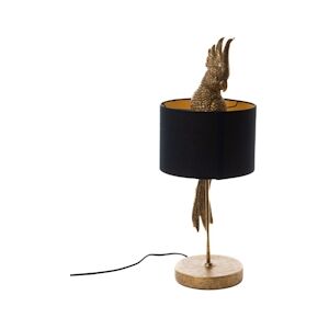 AMADEUS Lampe Cacatoès - Noir Rond Résine Amadeus 23x23 cm