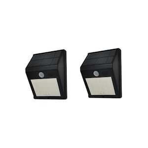 KYF (Lot de 2) Eclairage LED Solaire à Détection de mouvement Mural Noir 30lm et 160 lm