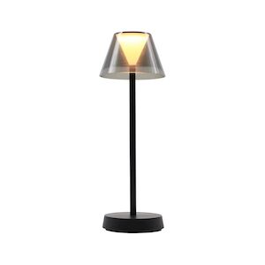 LUMISKY lampe de table sans fil LED blanc chaud BEVERLY BLACK H34cm