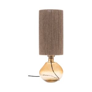 AMADEUS Lampe en verre taupe 45 cm - Beige Rond Verre Amadeus 14x14 cm