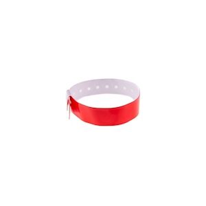 Bracelet événementiel vinyle Type L - Brillant - Rouge (lot de 100)