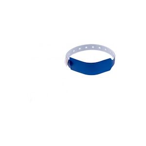 Bracelet événementiel vinyle Extra-large - Métal - Bleu roi (lot de 100)