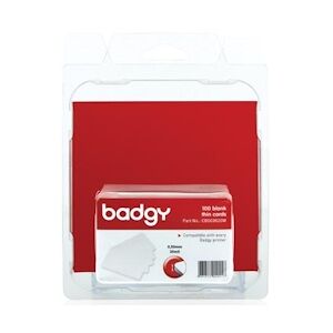 Carte fine PVC - Blanc - idéal pour Badgy (lot de 100)