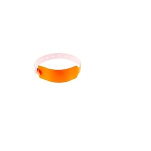 Bracelet événementiel vinyle Extra-large - Brillant - Orange (lot de 100)