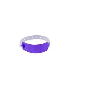 Bracelet événementiel vinyle Extra-large - Brillant - Violet (lot de 100)