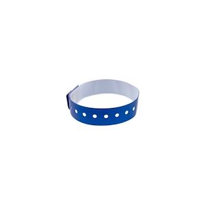 Bracelet événementiel vinyle Type L - Métal - Bleu roi (lot de 100)