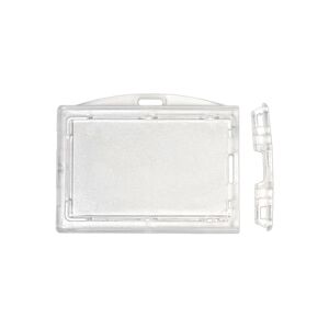 Porte-badge ouverture par clé pour 2 cartes - Horizontal ou Vertical (lot de 100)