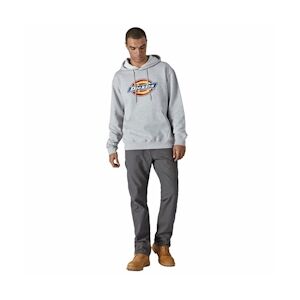 Dickies - Sweat-shirt à capuche fris chiné LOGO GRAPHIC Gris Chiné Taille SS