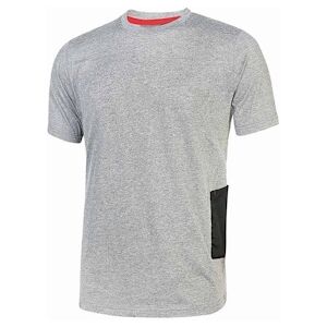 U-Power - Tee-shirt manches courtes gris clair Slim ROAD Gris Clair Taille M