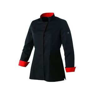 Robur Veste Cuisine manches longues femme UNA noir rouge T.S RoburS