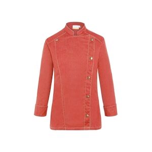 KARLOWSKY Veste de cuisine femme, jean , manches longues , VINTAGE RED , 4040