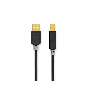 Nedis Câble Usb 2.0 A Mâle - B Mâle 3,0 M Anthracite Usage Non Intensif Nedis