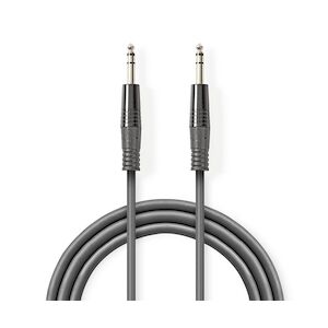 Nedis Câble Audio Symétrique 6,35 Mm Mâle - 6,35 Mm Mâle 3,0 M Gris Usage Non Intensif Nedis