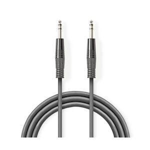 Nedis Câble Audio Symétrique 6,35 Mm Mâle - 6,35 Mm Mâle 5,0 M Gris Usage Non Intensif Nedis