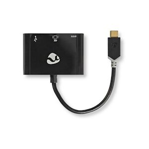 Nedis Câble Adaptateur Usb Type-c Type-c Mâle - Type-c Femelle + A Femelle + Sortie Hdmi? 0,15 M Anthracite Usage Non Intensif Nedis