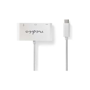 Nedis Câble Adaptateur Usb Type-c Type-c Mâle - A Femelle / Type-c Femelle / Vga Femelle 0,2 M Blanc Usage Non Intensif Nedis