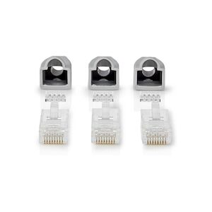 Nedis Jeu De Connecteurs Réseau Cat 6 Utp Rj45 Mâle - Manchon Gratuit 10 Pièces Gris Usage Non Intensif Nedis