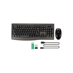 BLUESTORK Pack Clavier Souris Sans Fil Rechargeable Bluestork - Noir