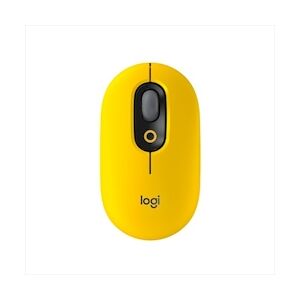Logitech Souris Sans Fil Logitech Pop Mouse Avec Emojis Personnalisables, Bluetooth, Usb, Multidispositifs - Jaune