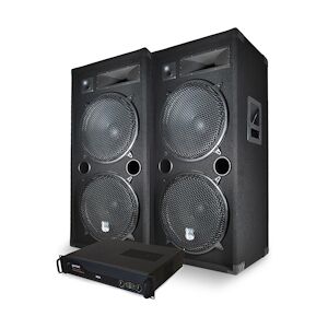 BM Sonic Enceintes DJ CLUB LSC215 - Fêtes foraines Boomers 38cm - + Amplificateur Gemini 5000W + Câblages