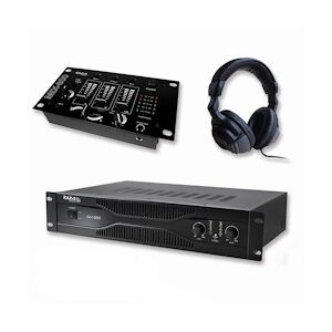 Ibiza Sound Pack sonorisation amplificateur 700W SA1000 + Table de mixage 3 voies 5 entrées + Casque
