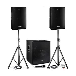 Vonyx PACK SONO 1815 2400W ENCEINTES DISCO15B + PIEDS + Subwoofer bi-amplifiée 18