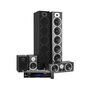 Home-cinéma - Evidence Acoustics EA1240-BK - Hifi 5.1 - 1240W 5 Enceintes -Amplificateur USB SD BT FM - 4 x75W + 3 x20W