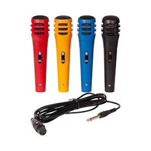 Ltc Audio Pack de 4 microphone de couleur avec cordon XLR/Jack 6.35mm