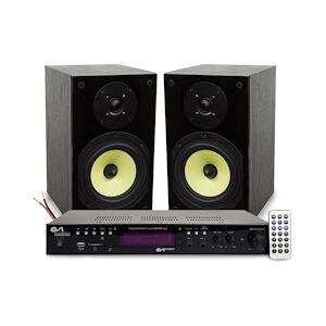 Paire d'enceintes Hifi Mash Saphir 6, 2x100W, Boomer 16cm, Ampli Evidence Acoustics EA-2100, STEREO/KARAOKE 2x 50W, USB SD BT FM