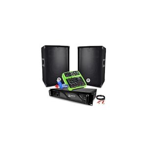 BM Sonic Pack sono 2 enceintes bms08 amplificateur 1000W bms1000 et table de mixage mini4 +clé USB 32Go