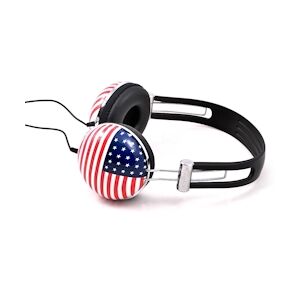 SOUNDLAB A081B - Casque Stéréo Drapeau Etats-Unis