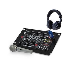 Ibiza Sound Table de mixage - Ibiza sound - 4 voies 7 entrées USB/Bluetooth - casque - micro silver