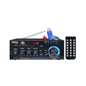 Amplificateur Stéréo HIFI Karma PA-2362BT, 2x 30W, USB SD Bluetooth, RADIO FM, télécommande, 2 entrées micro+ Clé USB 32G