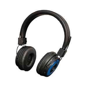 Casque Écouteurs sans fil Soundlab A083A, Bluetooth, Oreillettes rembourrées, finition Noir/bleu