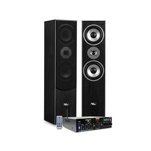 Enceintes Colonnes HIFI/HOME-CINÉMA - EVIDENCE ACOUSTICS EA700-BK - 1000W PMPO + Ampli stéréo 2x50W - USB MP3 SD Bluetooth - FM