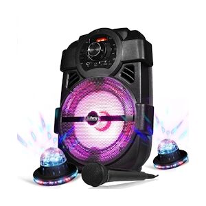 Karaoké Enfants Enceinte Party light - 250W portable Batterie MICRO HANDY180 avec USB/BLUETOOTH/ RADIO FM +2 RounDiams