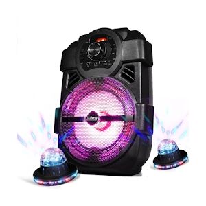 Karaoké Enfants Enceinte Party light - 250W portable Batterie HANDY180 avec USB/BLUETOOTH/ RADIO FM +2 RounDiams