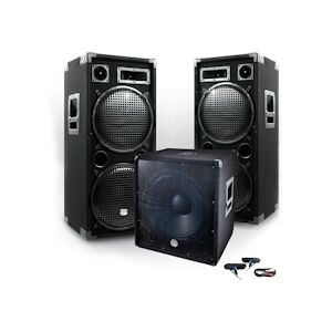 Ibiza Sound Pack SONO complet BMX-18215 3200W Caisson bi-amplifié + PACK DIAMS + DERBY