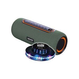 Enceinte Nomade LEDWOOD XTREM140 LD-XT140BT-GREEN, 100W/10W RMS, Bluetooth 5.0, TWS, Etanche IPX5, Autono. 6H, Jeu Lumière Ovni