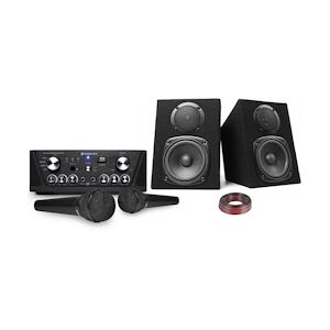 Gefroy Amplificateur Skytronic karaoké USB/SD/FM 160W + Enceintes compactes 2x100W + 2 Micros