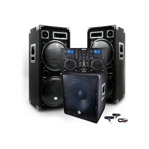 Ibiza Sound Pack Sono BM SONIC BMX-18215 3200W Caisson bi-amplifié + CDM-4000 + 7 jeux