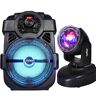 Karaoké Enfants Enceinte Party light - 250W portable Batterie HANDY180 avec USB/BLUETOOTH/ RADIO FM + Magic Wash