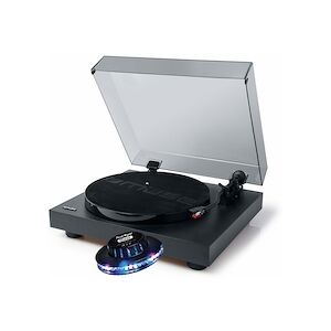 Platine vinyles Muse MT-105 B avec Fonction d'arrêt Automatique et Adaptateur d'enregistrement 45 TR/Min Noir, Lumière OVNI