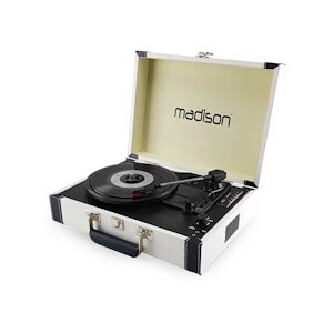 MADISON Malette tourne-disques - BT/USB/SD/FONCTION ENREGISTREMENT - Crème - MADISON RETROCASE-CR MAD-RETROCASE-CR