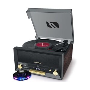 Muse Système Chaîne Hifi - Muse MT-112W - CD 20W vintage avec platine Vinyle - CD/FM/USB/AUX - 33/45/78 tours - Lumière OVNI