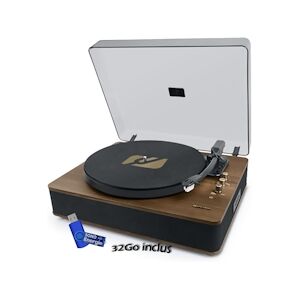 Muse Platine vinyle Muse MT-106 BT, 3 vitesses 33/45/78 tours, Stéréo 2x5W Bluetooth, Port USB pour la lecture et encodage+ clé USB