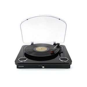 Platine vinyles Ledwood ROUND-300Black - 33-45-78 Tours, Encodage sur USB, avec haut-parleurs stéréo 2x5W, Bluetooth