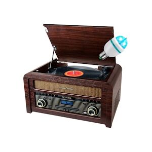 Platine vinyle Muse MT-115 DAB, Micro-Chaîne Radio à lecture numérique FM, DAB/DAB+, 33/45/78 tours, Ampoule DIAMS LED