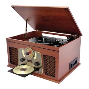 Chaîne Hifi INOVALLEY RETRO10E-BTH-N vinyle avec Fonction encoding, Bluetooth, CD, K7 Audio, FM, USB