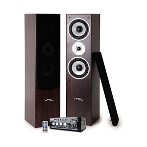 Ltc Audio Paire d'enceintes L766-WA Acajou/Noisetier Acoustiques Hifi/Home-Cinéma 2x500W + AMPLI STÉRÉO - USB/BLUETOOTH/SD/ RADIO FM